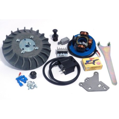 57002.22 KIT ACCENSIONE ELETTRONICA PARMAKIT PESO 1,1 KG CONO 20 ANTICIPO VARIABILE VESPA 50 125 SPECIAL ET3 PRIMAVERA PK HP