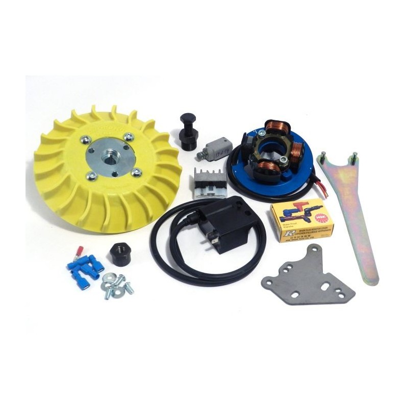 57008.22 KIT ACCENSIONE ELETTRONICA PARMAKIT PESO 1,1 KG CONO 20 ANTICIPO VARIABILE VESPA 50 125 SPECIAL ET3 PRIMAVERA PK HP