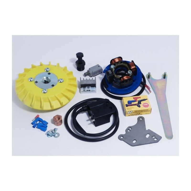 57940.22 KIT ACCENSIONE ELETTRONICA PARMAKIT READY TO RACE 1 KG CONO 20 ANTICIPO VARIABILE VESPA 50 125 SPECIAL ET3 PRIMAVERA PK