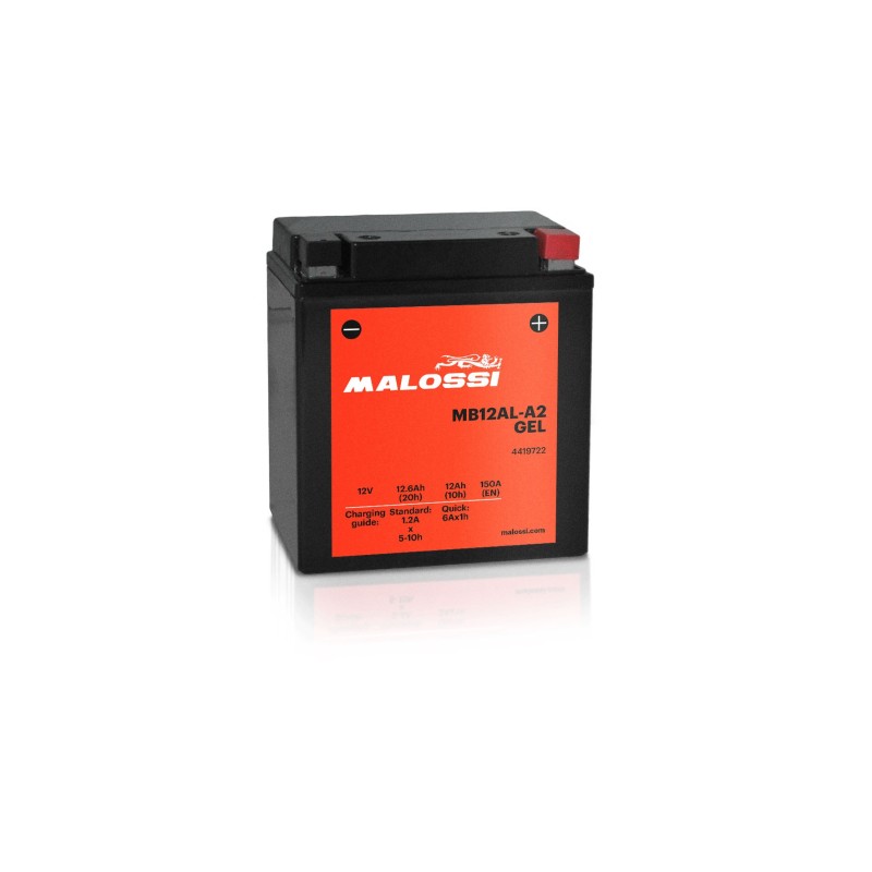 4419722 MALOSSI BATTERIA MALOSSI MB12AL-A2 GEL APRILIA SCARABEO 125 150 4T LC