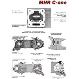 5715844 MALOSSI MHR C-one CARTER MOTORE COMPLETO PIAGGIO NRG MC3 DD 50 2T LC