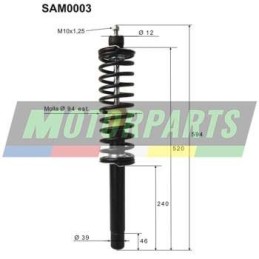 SAM0003 TOP PERFORMANCE COPPIA AMMORTIZZATORI ANTERIORI COMPLETI LIGIER XT OO