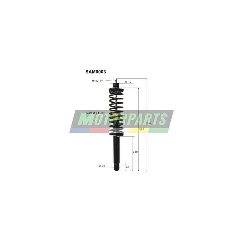 SAM0003 TOP PERFORMANCE COPPIA AMMORTIZZATORI ANTERIORI COMPLETI LIGIER XT OO