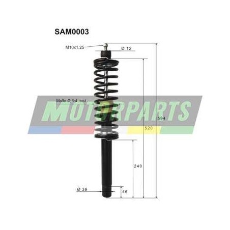 SAM0003 TOP PERFORMANCE COPPIA AMMORTIZZATORI ANTERIORI COMPLETI LIGIER XT OO