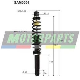 SAM0004 TOP PERFORMANCE COPPIA AMMORTIZZATORI ANTERIORI COMPLETI CHATENET BAROODER