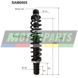 SAM0005 TOP PERFORMANCE COPPIA AMMORTIZZATORI ANTERIORI COMPLETI CHATENET MEDIA