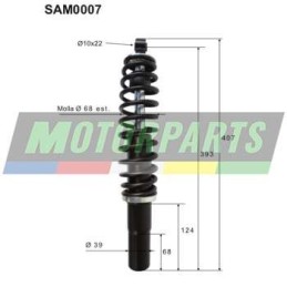 SAM0007 TOP PERFORMANCE COPPIA AMMORTIZZATORI ANTERIORI COMPLETI JDM ABACA