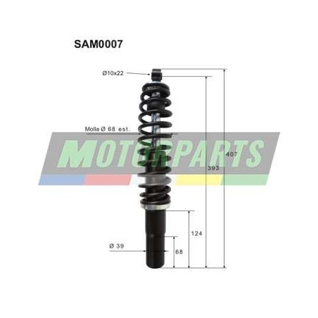 SAM0007 TOP PERFORMANCE COPPIA AMMORTIZZATORI ANTERIORI COMPLETI JDM ABACA