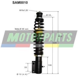 SAM0010 TOP PERFORMANCE COPPIA AMMORTIZZATORI ANTERIORI COMPLETI JDM TITANE