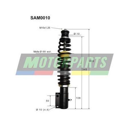 SAM0010 TOP PERFORMANCE COPPIA AMMORTIZZATORI ANTERIORI COMPLETI JDM TITANE