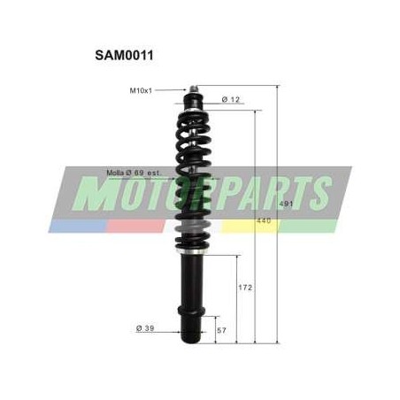 SAM0011 TOP PERFORMANCE COPPIA AMMORTIZZATORI ANTERIORI COMPLETI GRECAV EKE II