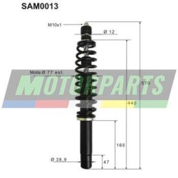 SAM0013 TOP PERFORMANCE COPPIA AMMORTIZZATORI ANTERIORI COMPLETI LIGIER X TOO R