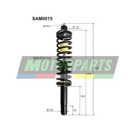 SAM0015 TOP PERFORMANCE COPPIA AMMORTIZZATORI ANTERIORI COMPLETI LIGIER JS50