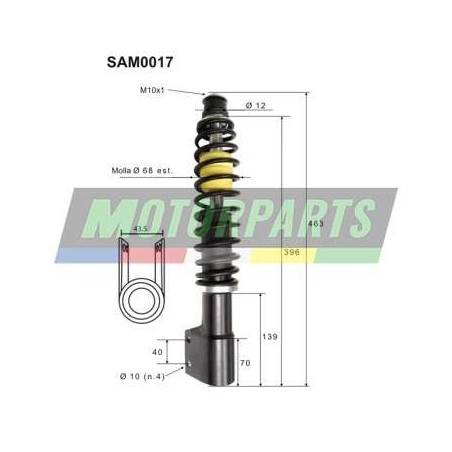 SAM0017 TOP PERFORMANCE COPPIAAMMORTIZZATORI ANTERIORI COMPLETI MICROCAR VIRGO II