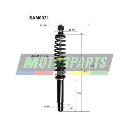 SAM0021 TOP PERFORMANCE COPPIA AMMORTIZZATORI ANTERIORI COMPLETI LIGIER JS 50 C