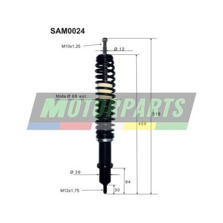 SAM0024 TOP PERFORMANCE COPPIA AMMORTIZZATORI ANTERIORI COMPLETI AIXAM ELETTRICA CITY