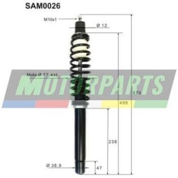 SAM0026 TOP PERFORMANCE COPPIA AMMORTIZZATORI ANTERIORI COMPLETI LIGIER X TOO MAX