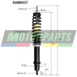 SAM0027 TOP PERFORMANCE COPPIA AMMORTIZZATORI ANTERIORI COMPLETI AIXAM MEGA TRUCK D 400 2012