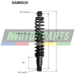 SAM0030 TOP PERFORMANCE COPPIA AMMORTIZZATORI POSTERIORI COMPLETI AIXAM MEGA TRUCK D 400 2013 II SERIE