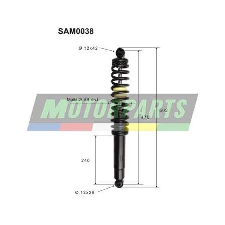 SAM0038 TOP PERFORMANCE COPPIA AMMORTIZZATORI POSTERIORI COMPLETI CHATENET CH26