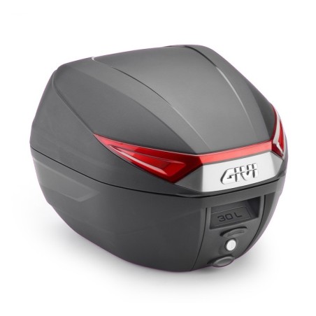 C30N GIVI BAULETTO MONOLOCK 30 LITRI NERO CATADIOTRO ROSSO