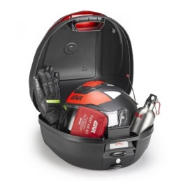 E300N2B GIVI BAULETTO MONOLOCK NERO 30 LITRI CATADIOTRO ROSSO