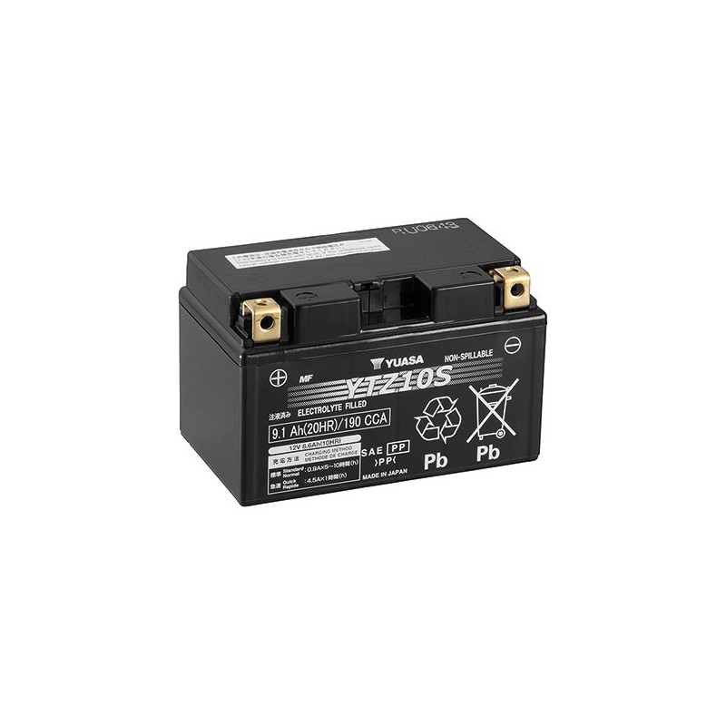 YTZ10S BATTERIA YUASA SIGILLATA ATTIVATA 12V 9,1 Ah YAMAHA T-MAX 500 2008-2011 / HONDA CB 500 X 2013-2018