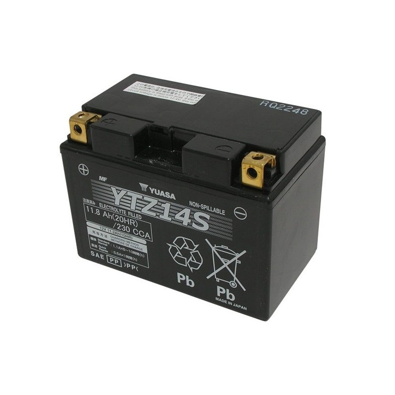 YTZ14S BATTERIA YUASA SIGILLATA ATTIVATA 12V 11,8 Ah BENELLI TRK 702 X / HONDA X-ADV 750 2017-2020 / XL 700 TRANSALP