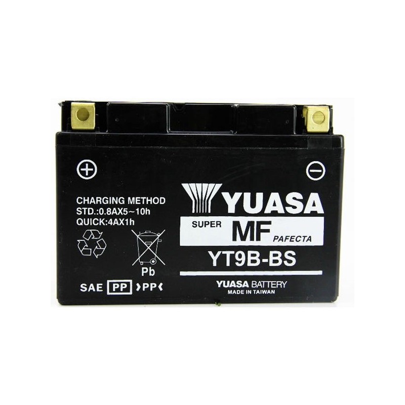 YT9B BATTERIA YUASA SIGILLATA ATTIVATA 12V 8,4 Ah YAMAHA T-MAX 500 2001-2007 / X-MAX 125 250 2014-2016