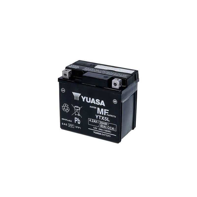 YTX5L BATTERIA YUASA SIGILLATA ATTIVATA 12V 4,2 Ah BETA RR 250 300 350 400 ENDURO 2T / KTM EXC 250 450 500 4T