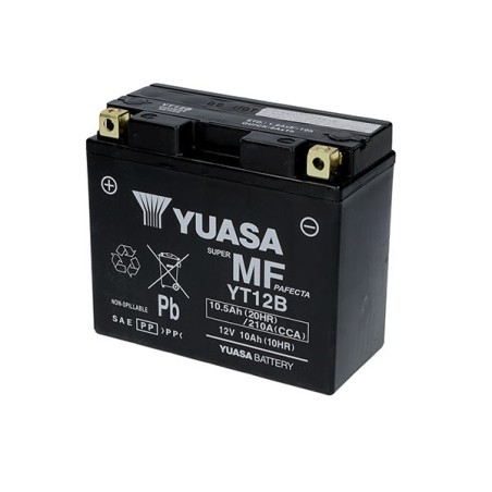 YT12B BATTERIA YUASA SIGILLATA ATTIVATA 12V 10,5 Ah DUCATI MONSTER 400 620 696 796 821 1000 MULTISTRADA 950 1100