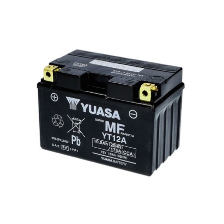 YT12A BATTERIA YUASA SIGILLATA ATTIVATA 12V 10,5 Ah KYMCO DOWNTOWN 125 300 350 PEOPLE S GT 125 200 300