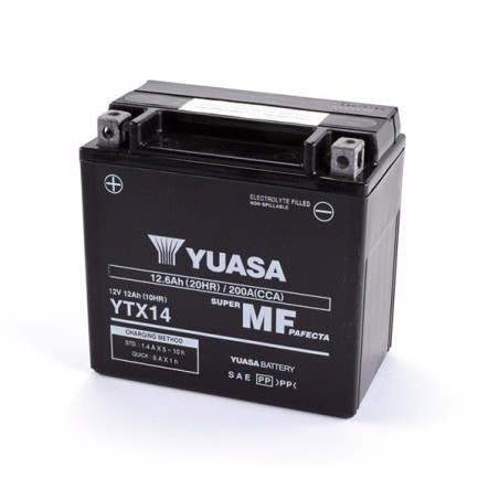 YTX14 BATTERIA YUASA SIGILLATA ATTIVATA 12V 12,6 Ah BMW R 1200 GS ADVENTURE RS / F 800 GS / R 1250 GS / C 650 GT