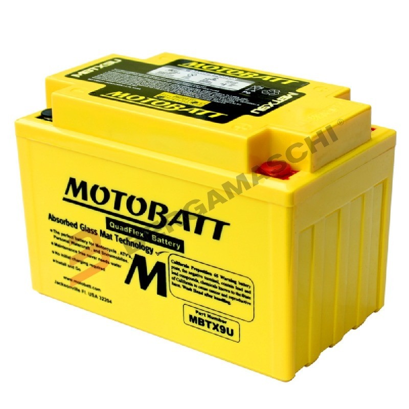 MBTX9U BATTERIA MOTOBATT SIGILLATA 12V 10,5 Ah SUZUKI GSX-R 600 1993-2017 / SUZUKI GSX-R 750 1996-2017