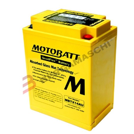 MBTX14AU BATTERIA MOTOBATT SIGILLATA 12V 16,5 Ah HONDA XRV AFRICA TWIN 750 1990-1992 / TRIUMPH TIGER SPORT 1050 2013-2021