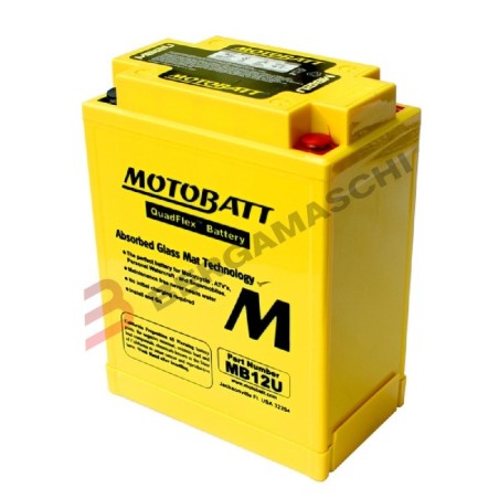 MB12U BATTERIA MOTOBATT 12V 14 Ah BMW F 650 GS 2001-2007 /APRILIA PEGASO 650 1997-2004 / HONDA XL TRANSALP 600 1987-1999