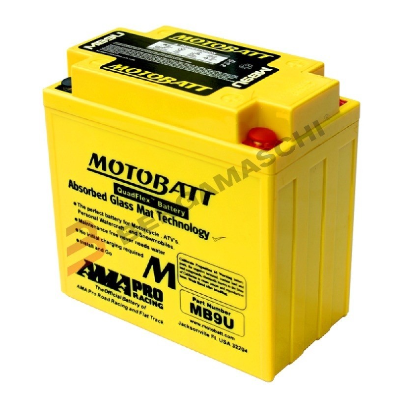 MB9U BATTERIA MOTOBATT SIGILLATA 12V 11 Ah PIAGGIO BEVERLY RST 125 2004-2006 / PIAGGIO LIBERTY 4T RST 125 2004-2008