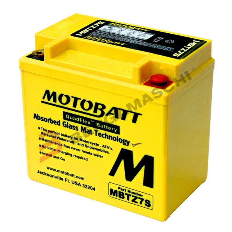 MBTZ7S BATTERIA MOTOBATT SIGILLATA 12V 6,5 Ah HONDA SH 125 150 2013-2016 / YAMAHA MT-07 TRACER 7 700