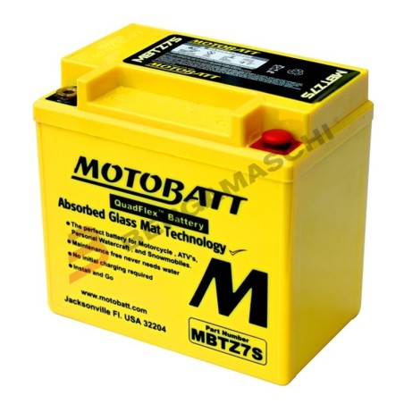 MBTZ7S BATTERIA MOTOBATT SIGILLATA 12V 6,5 Ah HONDA SH 125 150 2013-2016 / YAMAHA MT-07 TRACER 7 700