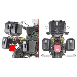 DLMK36BPACK2 GIVI COPPIA VALIGIE LATERALI TREKKER DOLOMITI MONOKEY 36 LITRI ALLUMINIO VERNICIATO NERO