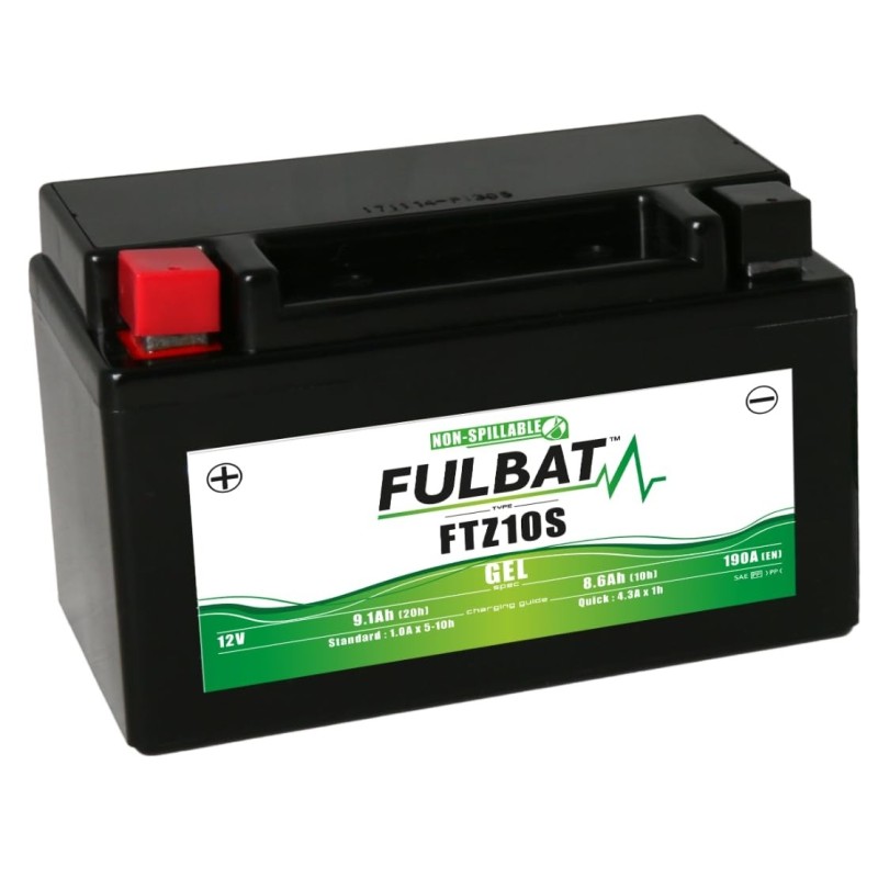 FTZ10S BATTERIA FULBAT A GEL 12V 9,1 Ah SUZUKI GSX-R 1000 2018-2021 / HONDA XL TRANSALP 750 2023-2024