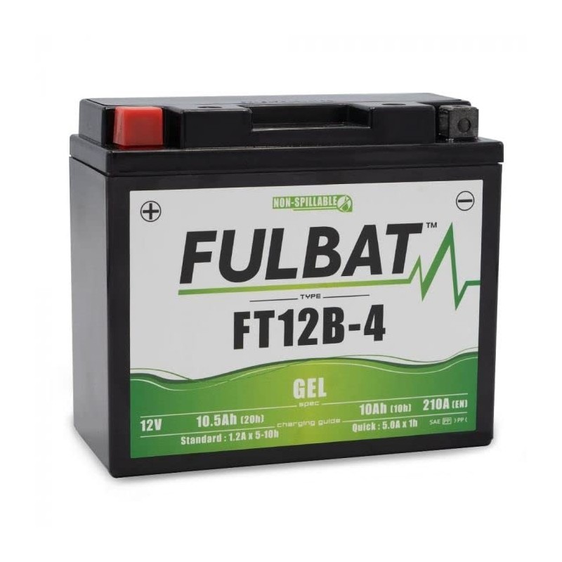 FT12B-4 BATTERIA FULBAT A GEL 12V 10,5 Ah DUCATI MULTISTRADA V4 1200 2021-2024 / DUCATI DIAVEL S 1260 2019-2021