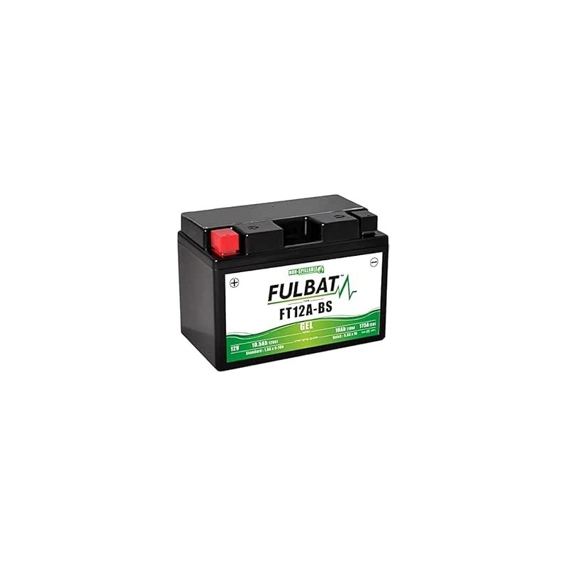 FT12A-BS BATTERIA FULBAT A GEL 12V 10,5 Ah SUZUKI GSX-S 1000 2015-2021 / KTM DUKE 790 2018-2024