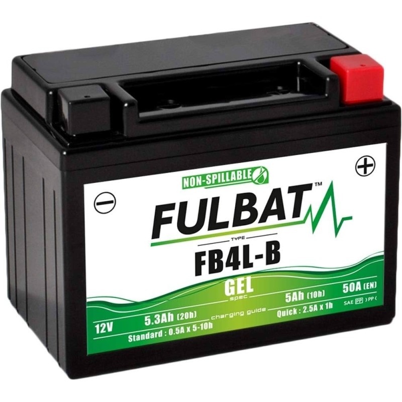 FB4L-B BATTERIA FULBAT A GEL 12V 4,2 Ah APRILIA SCARABEO 50 2T / PIAGGIO FREE ZIP SP NRG POWER ET2 LIBERTY 50 2T