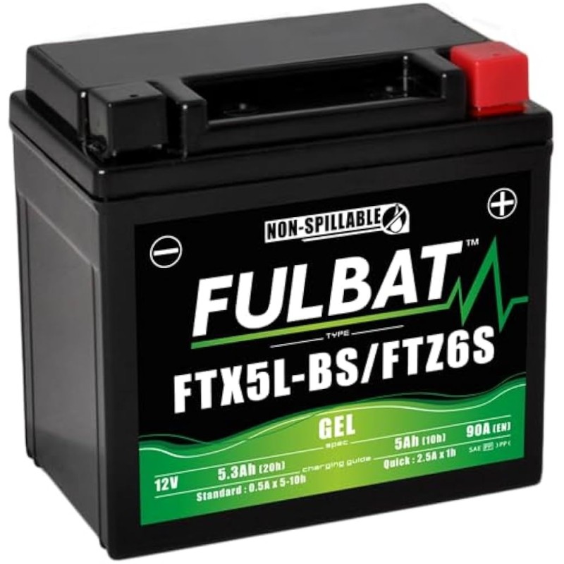 FTX5L-BS BATTERIA FULBAT A GEL 12V 4,2 Ah APRILIA SR MOTARD 2T E4 50 2018-2019 / APRILIA RS4 50 2011-2019