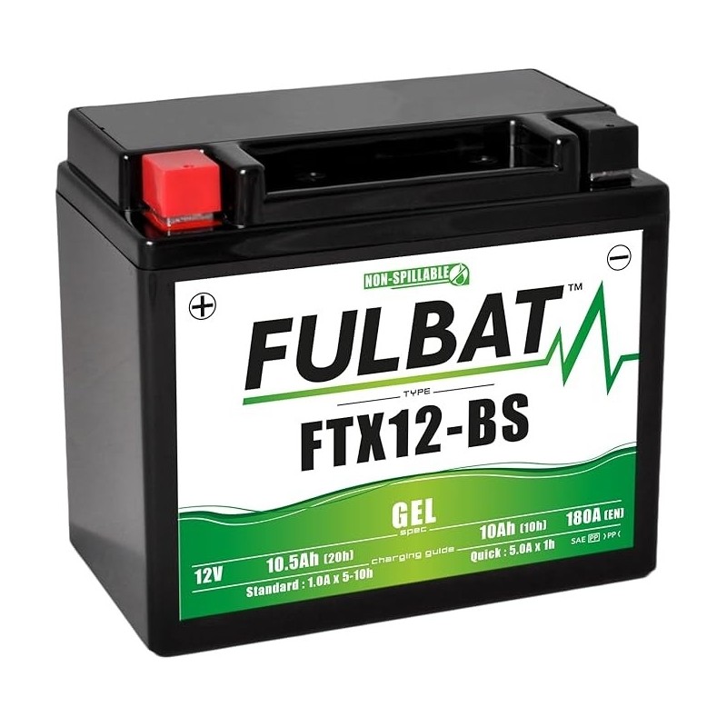 FTX12-BS BATTERIA FULBAT A GEL 12V 10,5 Ah PIAGGIO BEVERLY 4T 4V HPE ABS E5 300 2021-2022