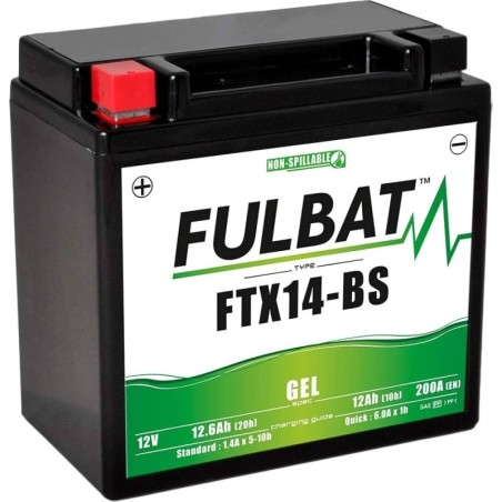 FTX14-BS BATTERIA FULBAT A GEL 12V 12,6 Ah BMW F GS 800 2006-2017 / BMW R GS ADVENTURE 1200 2014-2018