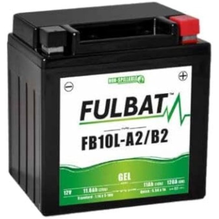 FB10L-A2/B2 BATTERIA FULBAT A GEL 12V 11,6 Ah SUZUKI GS 550 1977-1979 / YAMAHA XV S 250 1975-1977