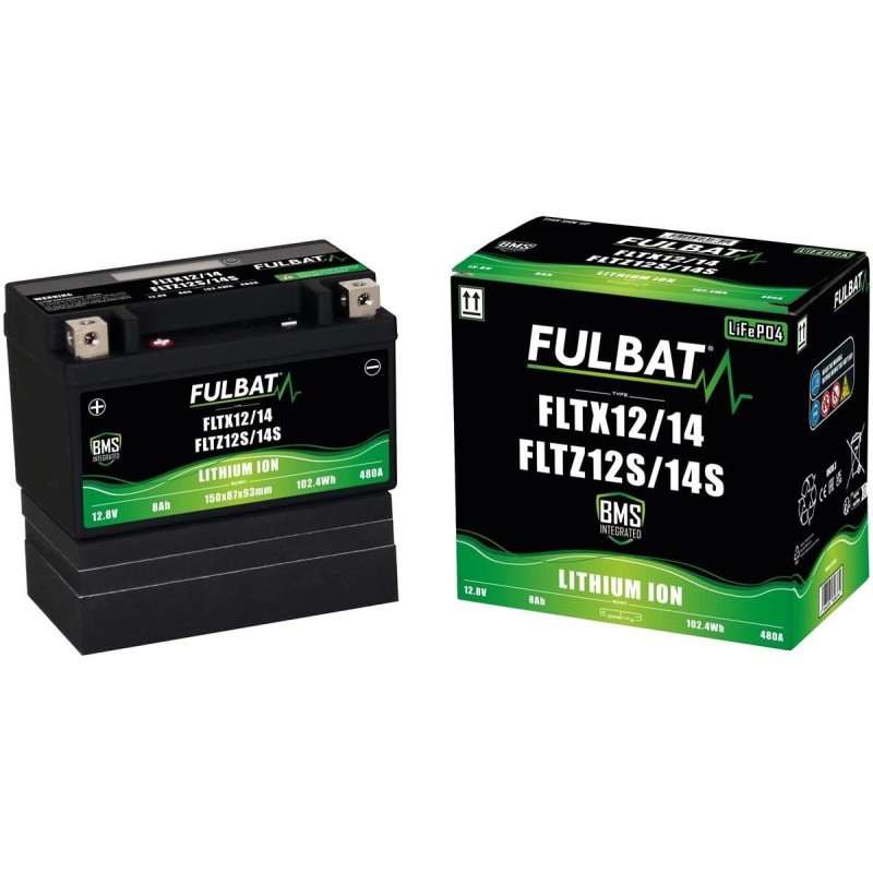 FLTZ12S/14S / FLTX12/14 BATTERIA FULBAT A LITIO 12,8V 8 Ah BMW F 800 GS 2006-2017 / BMW R 1200 NINE T 2014-2024