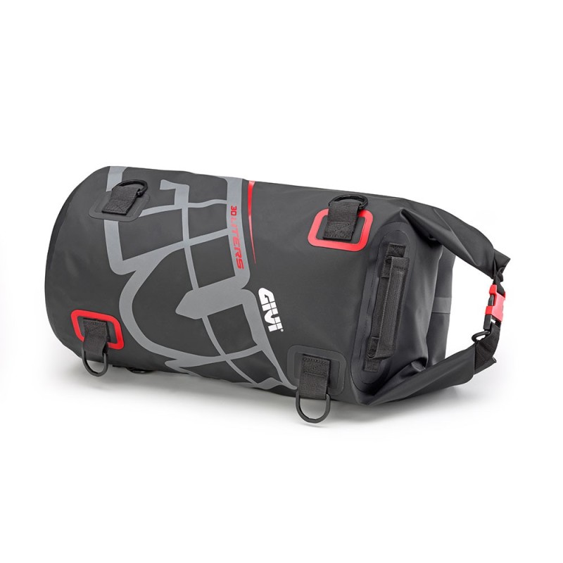 EA114GR GIVI BORSA DA SELLA WATERPROOF 30 LITRI EASY BAG GRIGIO E ROSSO